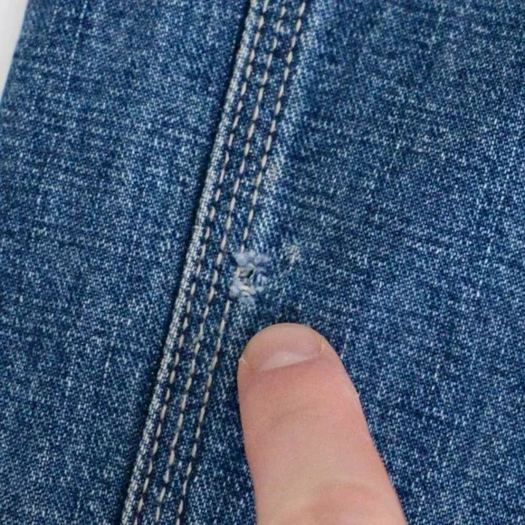 Vintage 91' Nevada Dungaree Carhartt Style Blue  Denim Jeans Size 30x32 - Picture 7 of 15